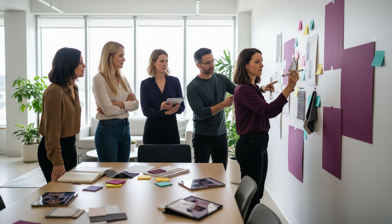 Brainstorm sessie huisstijl in bedrijf