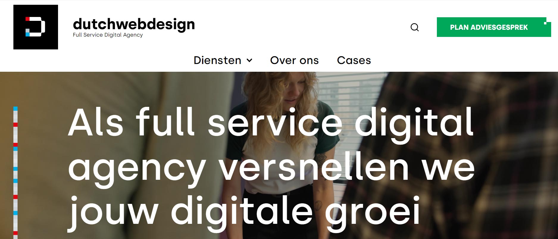 Screenshot van de website dutchwebdesign.nl